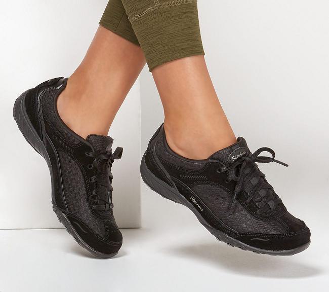 Zapatos Sin Cordones Skechers Mujer - Breathe Easy Negro FTXZW2469